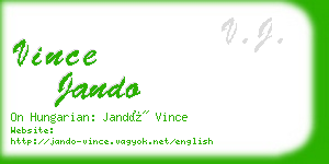 vince jando business card